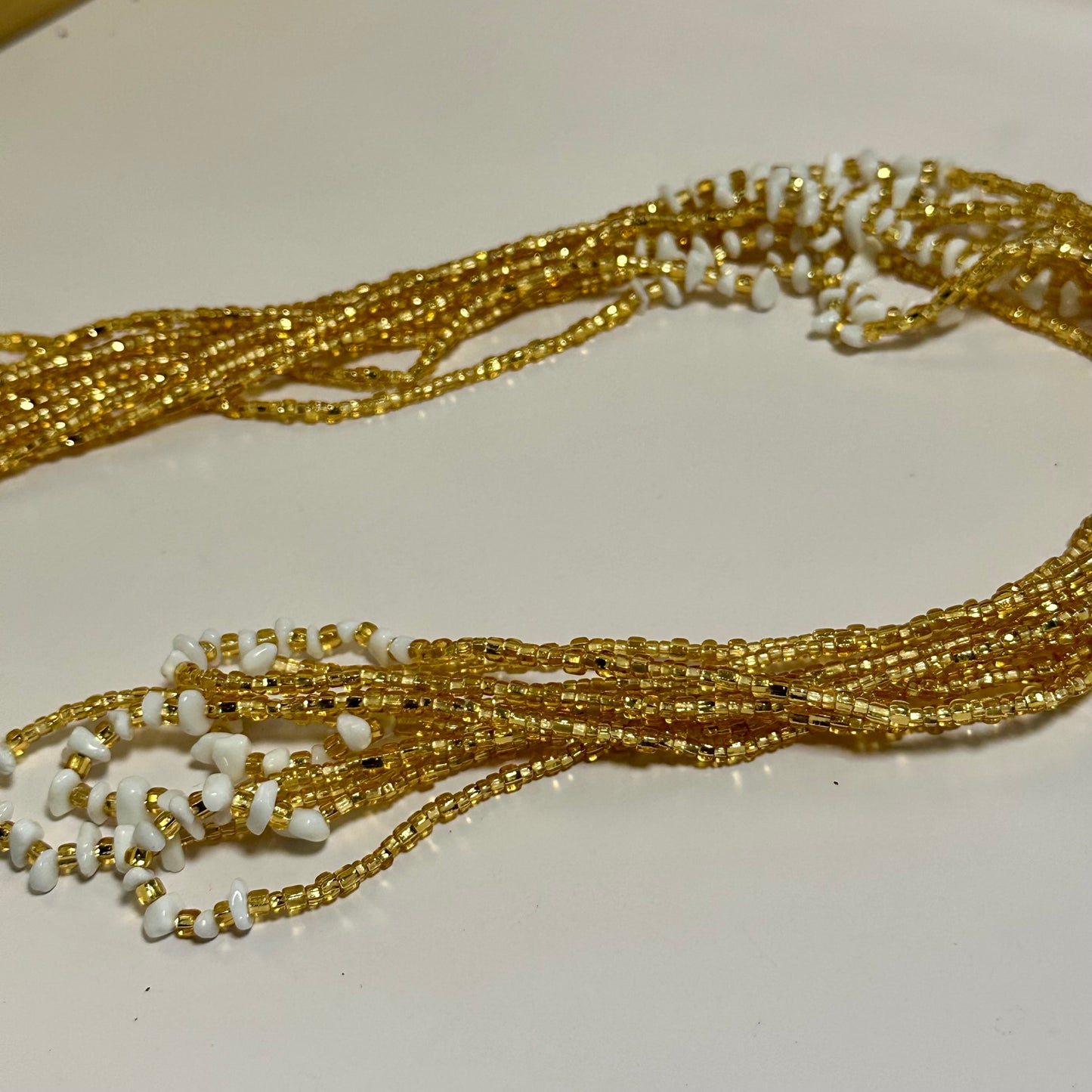 Barghawata – White Stone Tie-on Waistbead