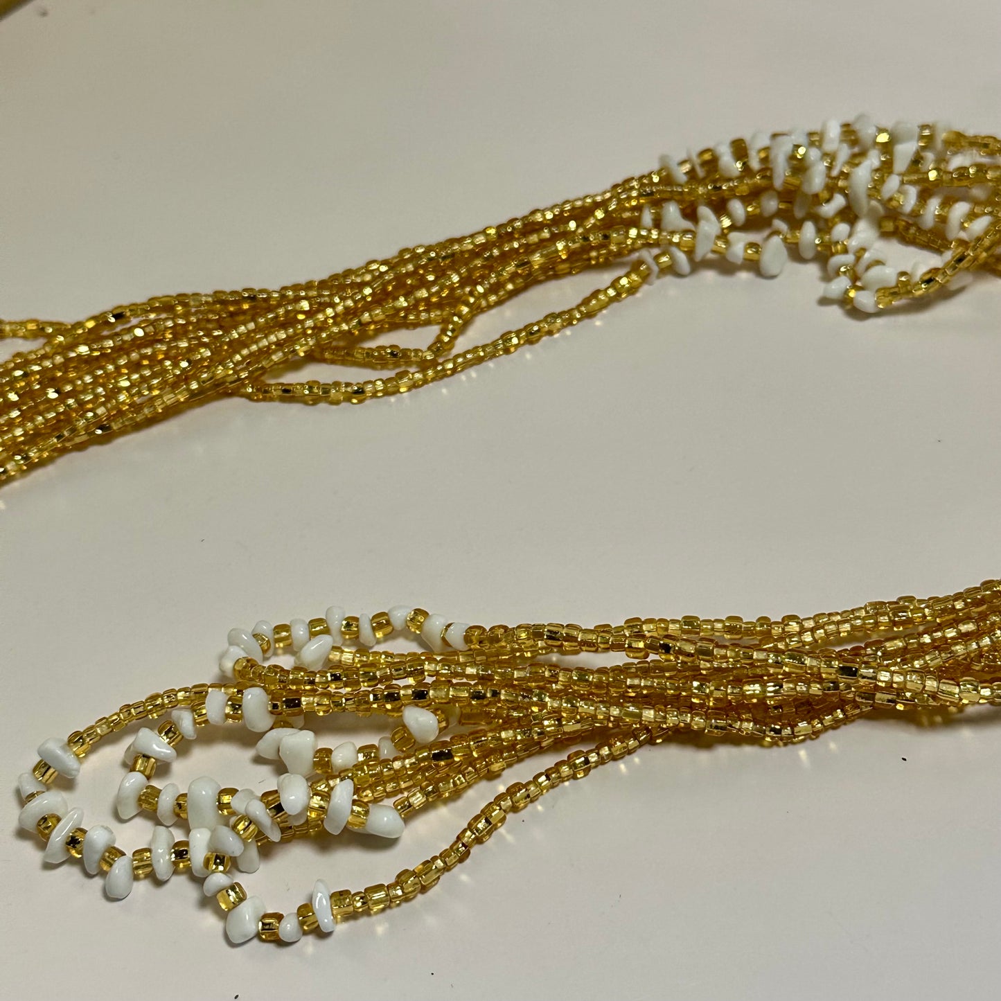 Barghawata – White Stone Tie-on Waistbead