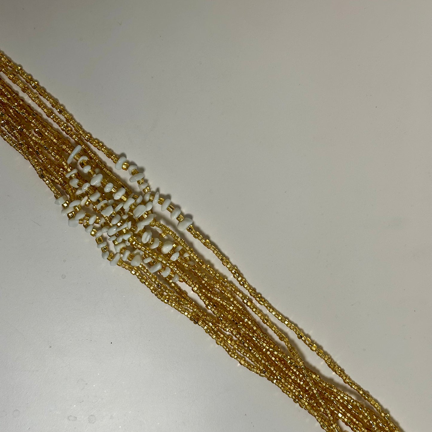 Barghawata – White Stone Tie-on Waistbead