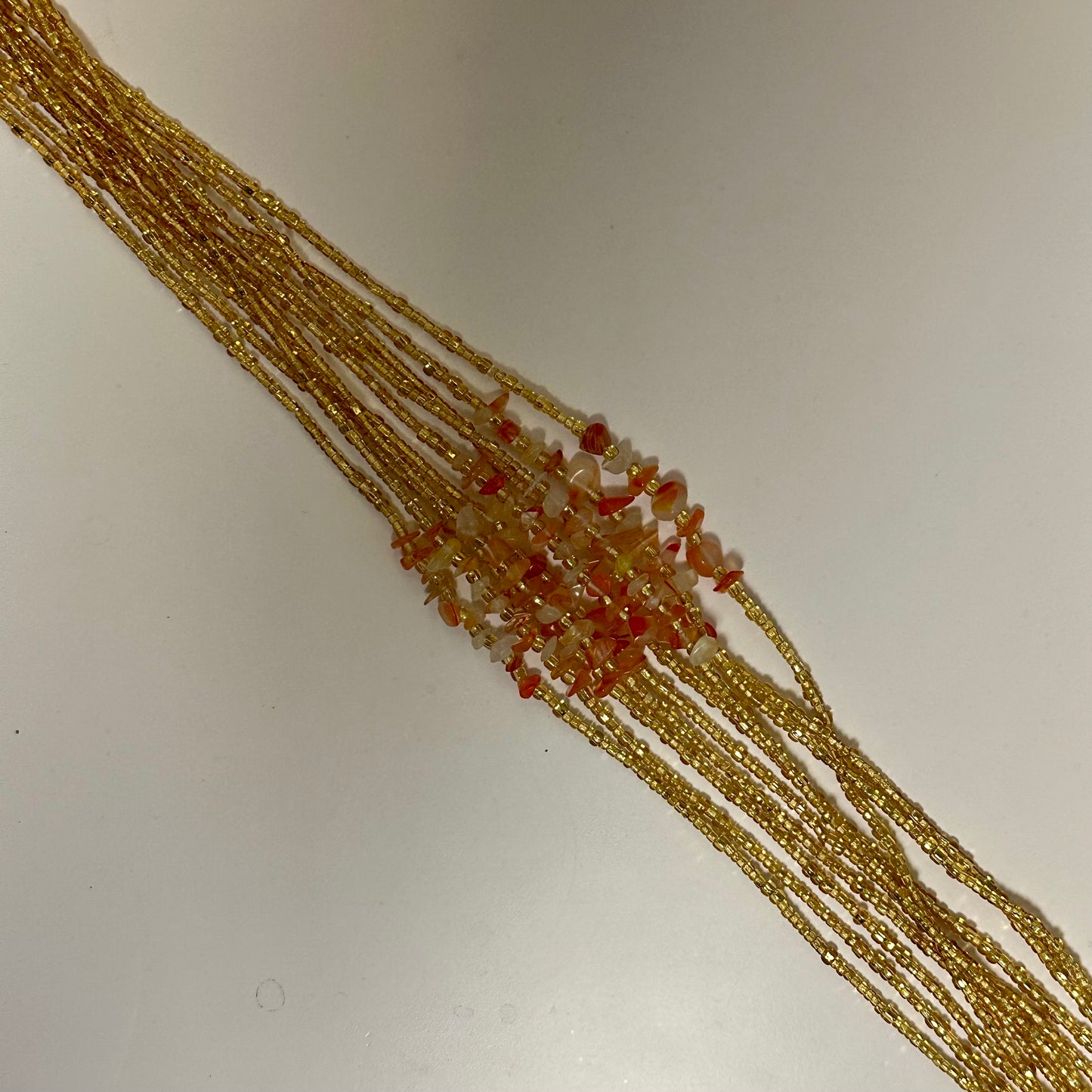 Mamprusi – Watermelon Quartz Tie-on Waistbead