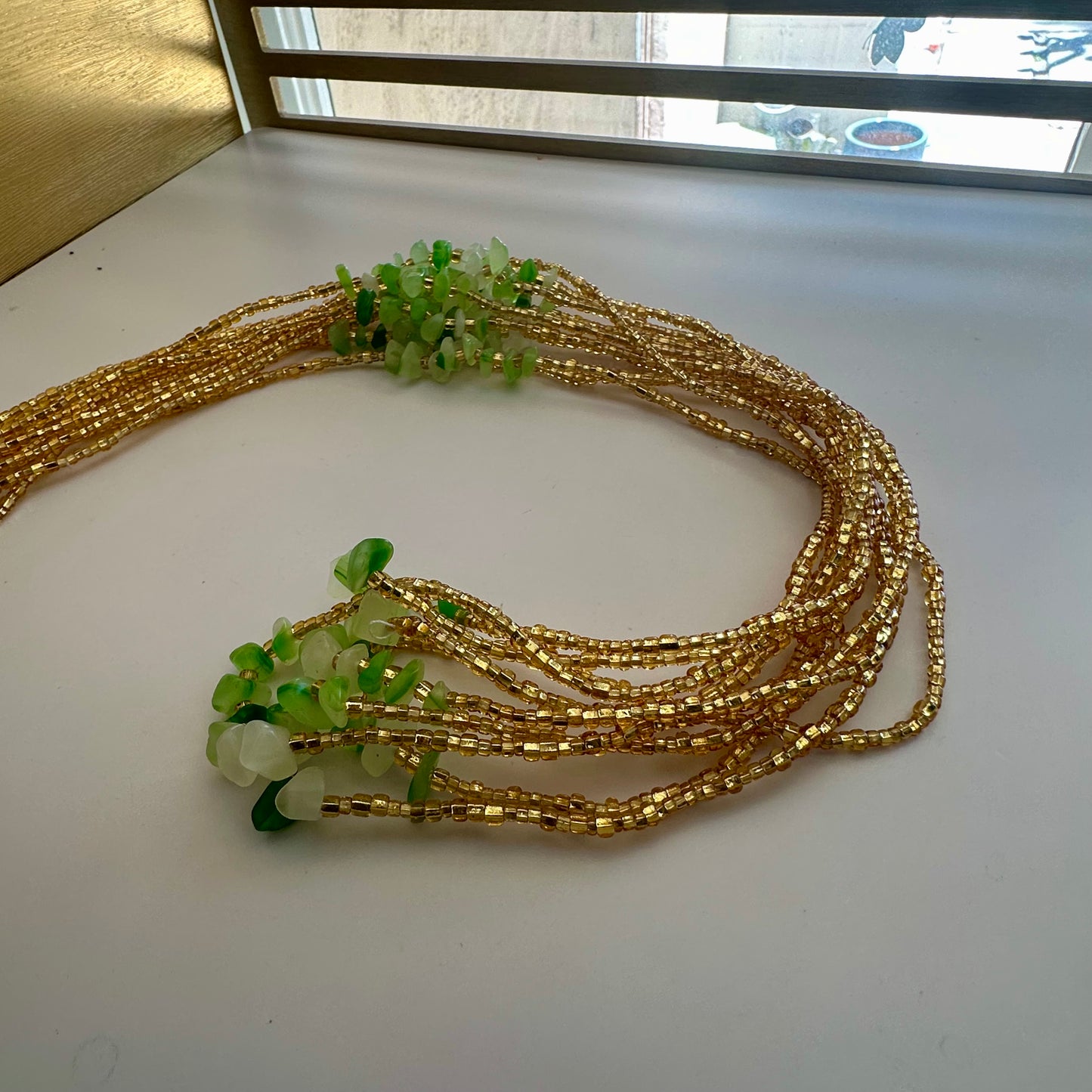 Vili – Green Agate Tie-on Waistbead