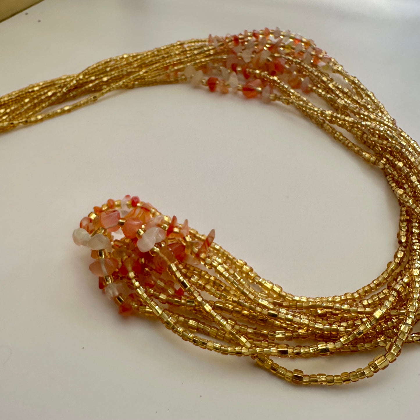 Mamprusi – Watermelon Quartz Tie-on Waistbead
