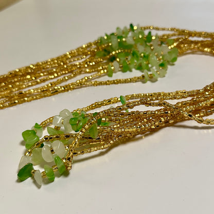 Vili – Green Agate Tie-on Waistbead