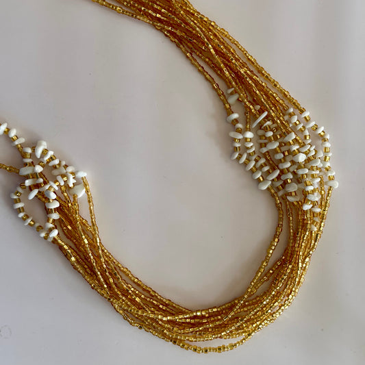 Barghawata – White Stone Tie-on Waistbead