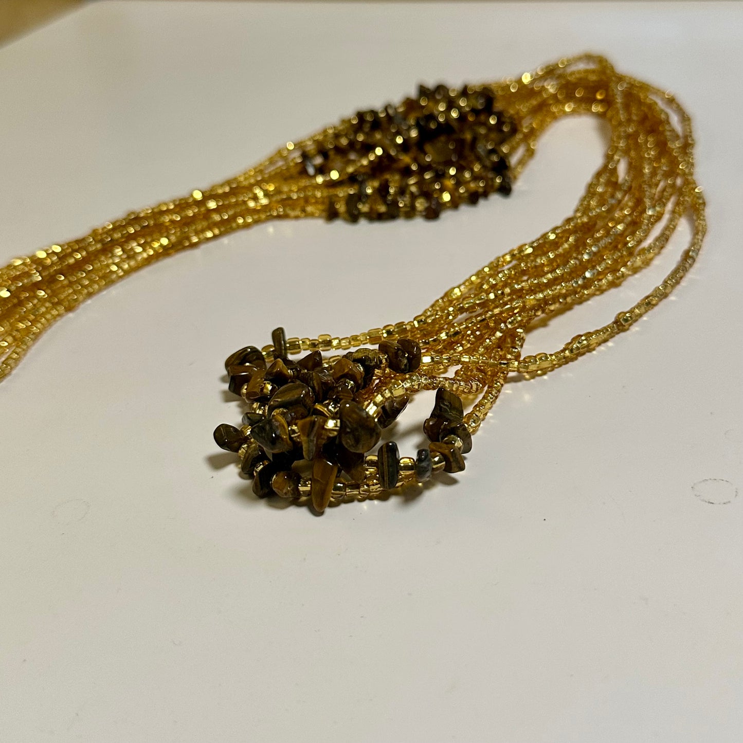 Chagossians – Tiger’s Eye  Tie-on Waistbead