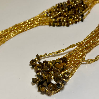 Chagossians – Tiger’s Eye  Tie-on Waistbead