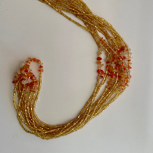 Mamprusi – Watermelon Quartz Tie-on Waistbead