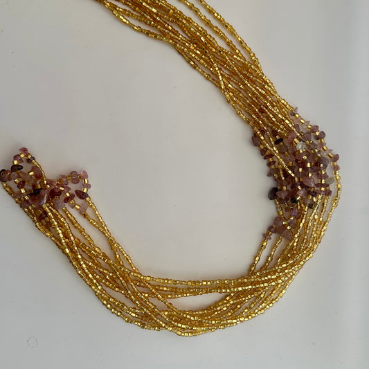Merina – Strawberry Quartz Tie-on Waistbead