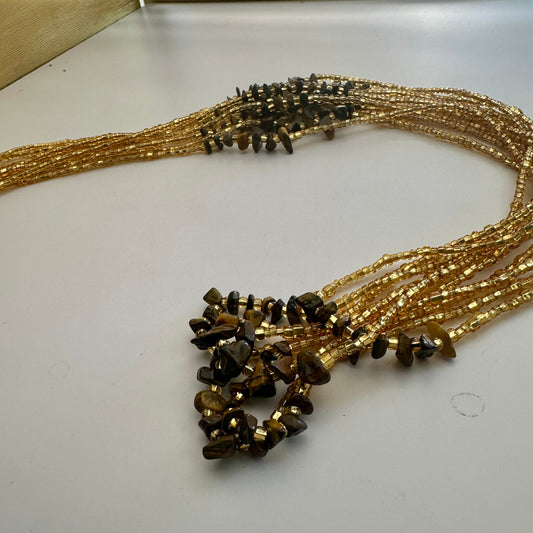 Chagossians – Tiger’s Eye  Tie-on Waistbead