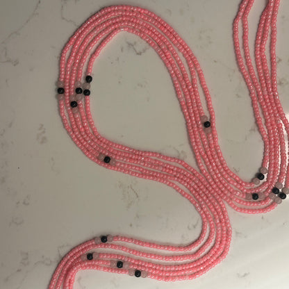 Serer – Light Pink Waist Beads with Rose Quartz