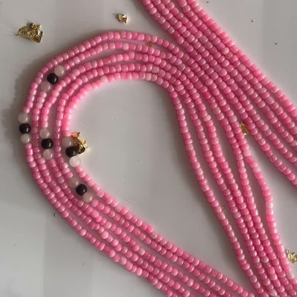 Serer – Light Pink Waist Beads with Rose Quartz