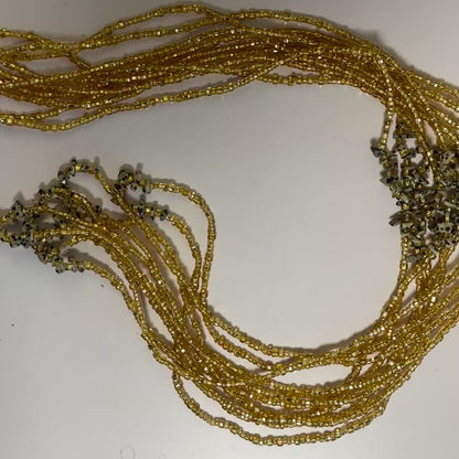 Zenaga – Spotted Stone Tie-on Waistbead