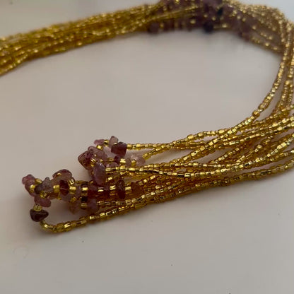 Merina – Strawberry Quartz Tie-on Waistbead