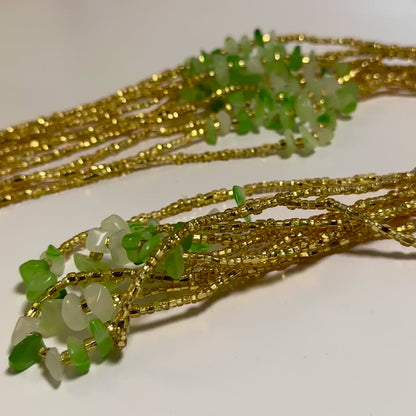 Vili – Green Agate Tie-on Waistbead