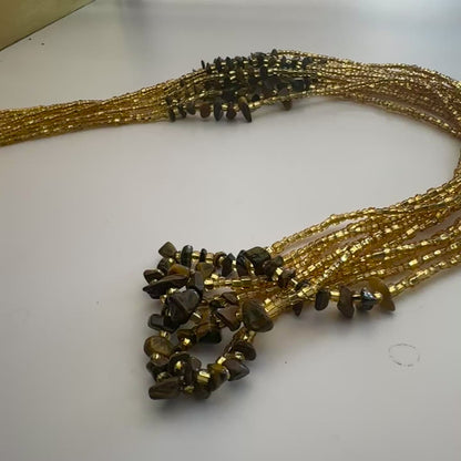 Chagossians – Tiger’s Eye  Tie-on Waistbead