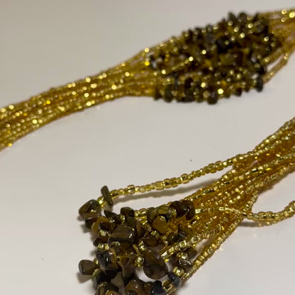 Chagossians – Tiger’s Eye  Tie-on Waistbead