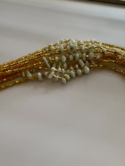 Barghawata – White Stone Tie-on Waistbead