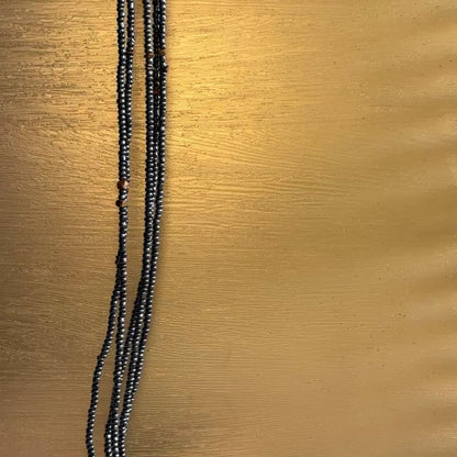 Tumbuka – Carbon Grey Tie-on Waistbeads with Tiger’s Eye